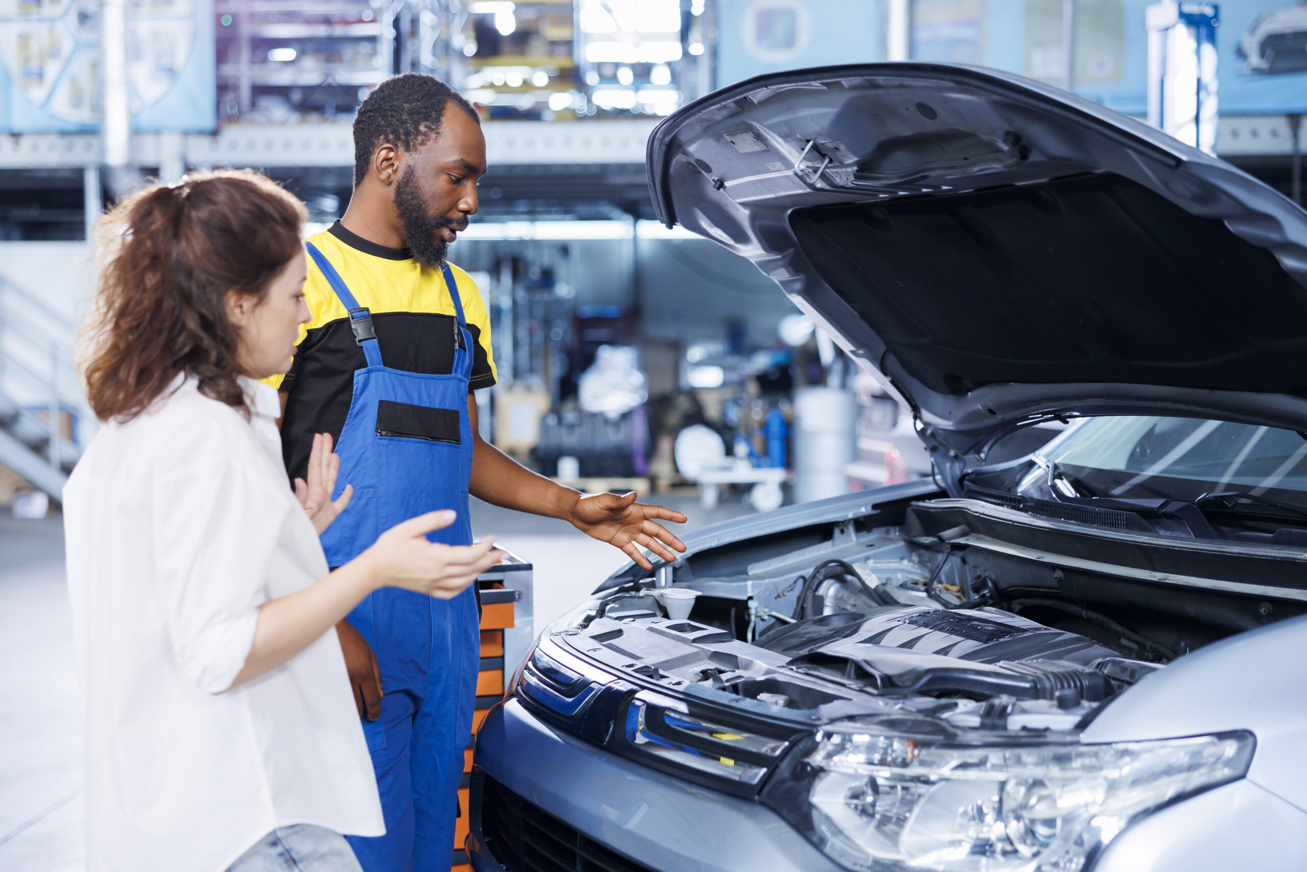 Client vehicle engine checkup
